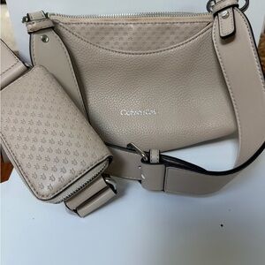 Calvin Klein Beige Crossbody Bag